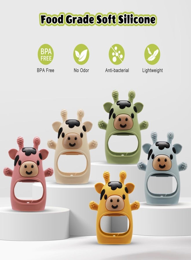 TOHIBEE 2 Pack Baby Teething Toys for 3-6 6-12 Months, Food Grade Silicone Infant Teether Mitten, Baby Essentials Teething Relief, Newborn Essentials Chew Toys for Sucking Needs - Image 4